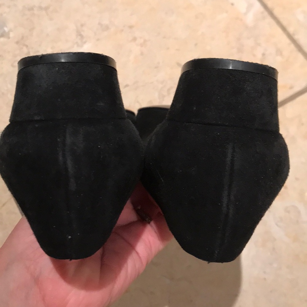 Bruno Magali suede black flats golden buckles - Picture 5 of 13
